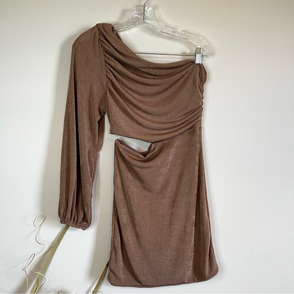Khaki Off the Shoulder Sexy Bodycon Dress